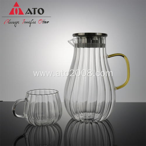 Glass Water Pitcher with Carafe for Juice Set